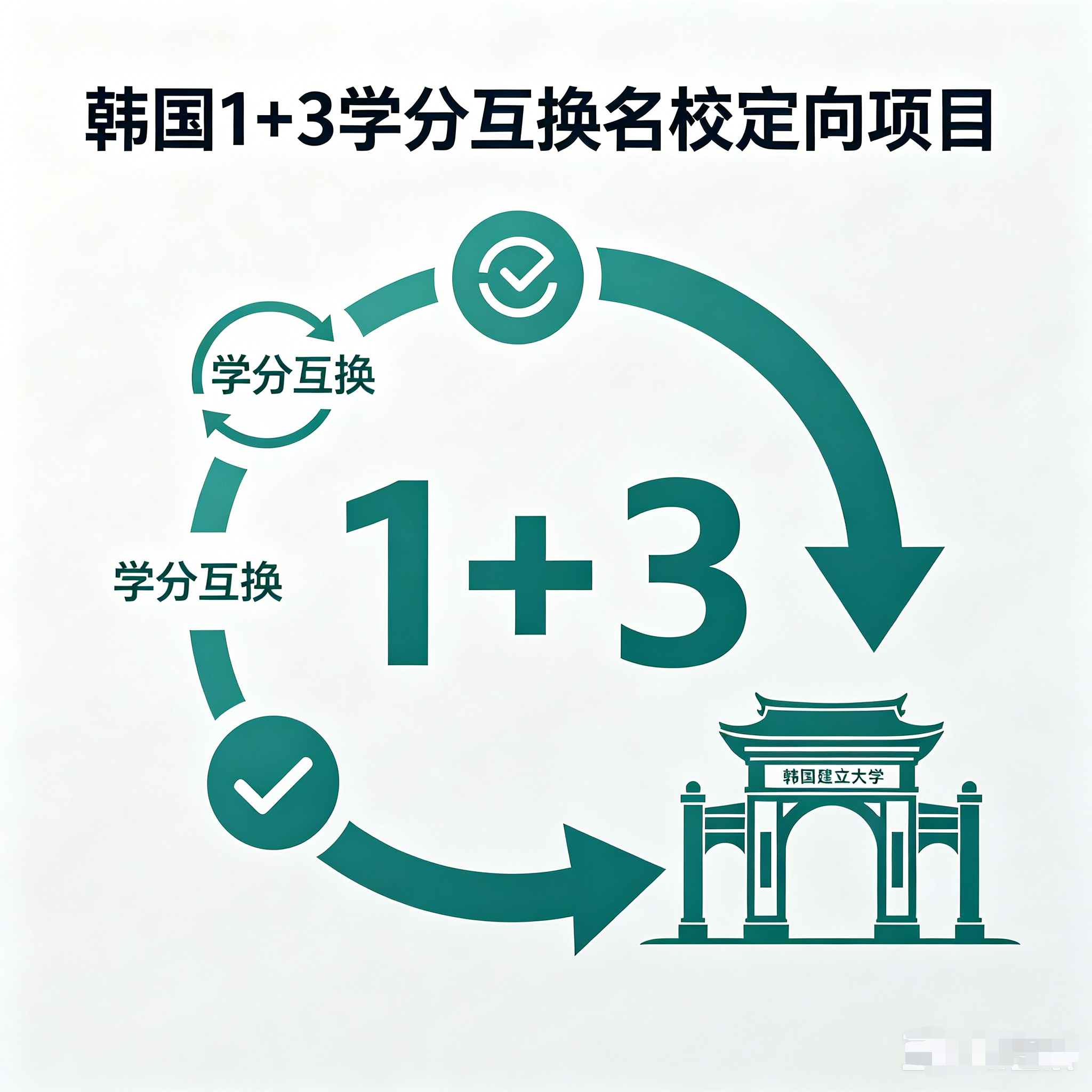 定安韩国留学1+3学分互换项目（名校定向）